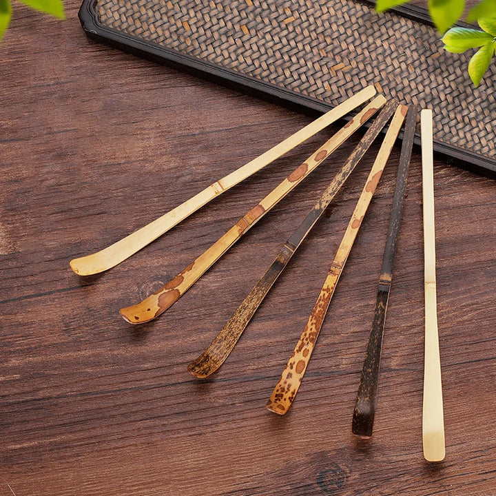 Natural Handmade Wood Tea Leaf Matcha Sticks Spoon Teaware White Bamboo Kitchen Tool Spice Gadget Cooking Utensil Accessories