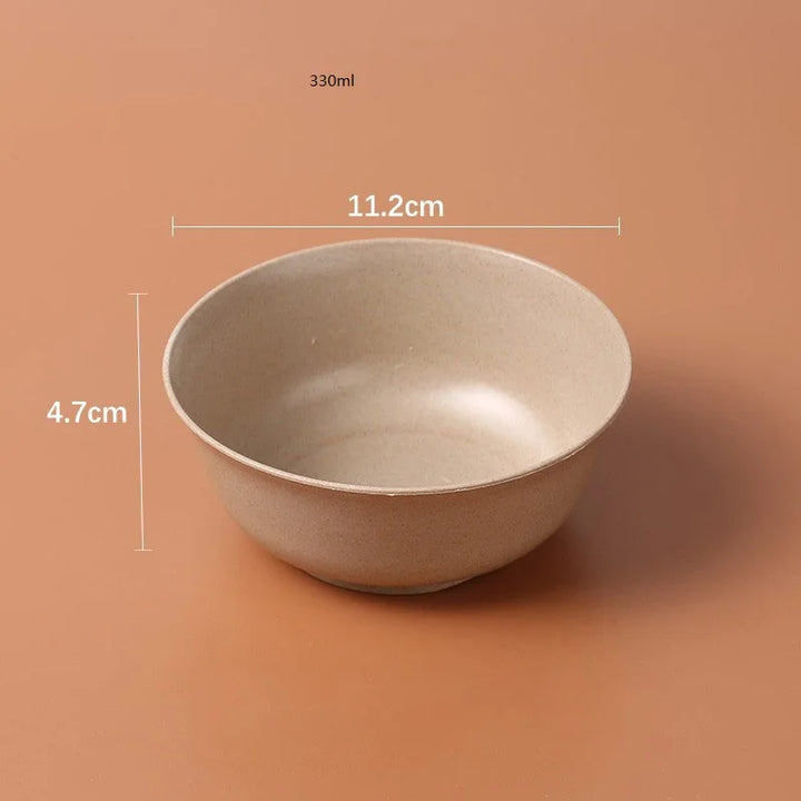 Rice husk material disposable bowl chopsticks dish plate cup tableware set thickened high-grade degradable household food grade