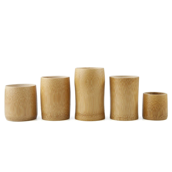 1PCS Japanese Sake Cup Natural Bamboo Teacups Chinese Wooden Water Cup for Tea Wine Coffee Juice Drinking Mug Handmade